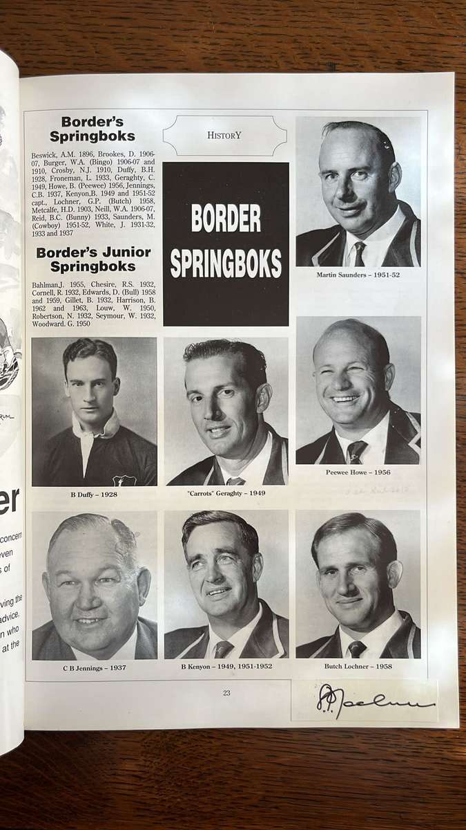 Border - Rugby History 1891 to 1991 by Percy Owen, Multiple Signatures, details below