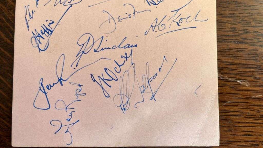 1951/52 Springbok Squad Original Team Photo and Signatures, details below