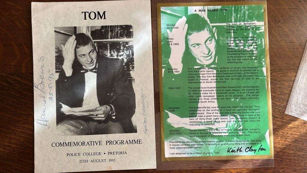 1995 Tom van Vollenhoven Commemorative Programme with Multiple Signatures, details below