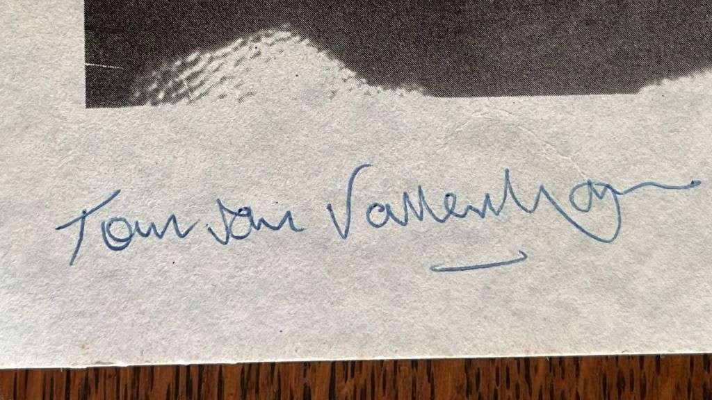 1995 Tom van Vollenhoven Commemorative Programme with Multiple Signatures, details below