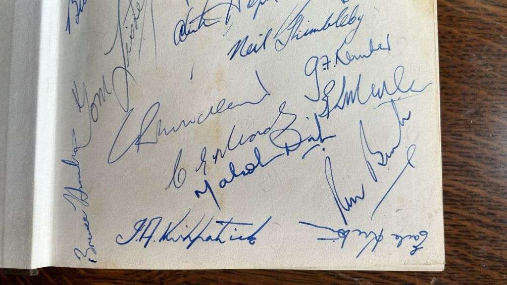 Fred Allen on Rugby, Signed by Entire 1970 Squad, details below