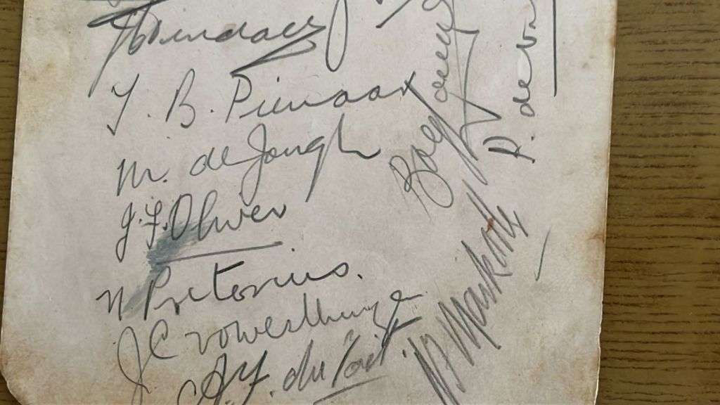 1928 Springboks Original Signatures, details below