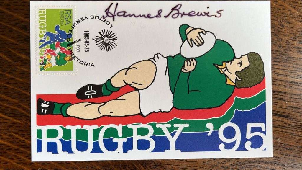 From Hannes Brewis` Collection - 1995 Rugby World Cup Signed Ephemera, details below