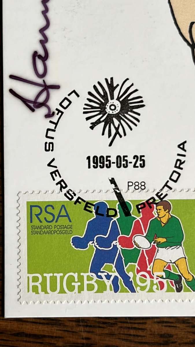 From Hannes Brewis` Collection - 1995 Rugby World Cup Signed Ephemera, details below