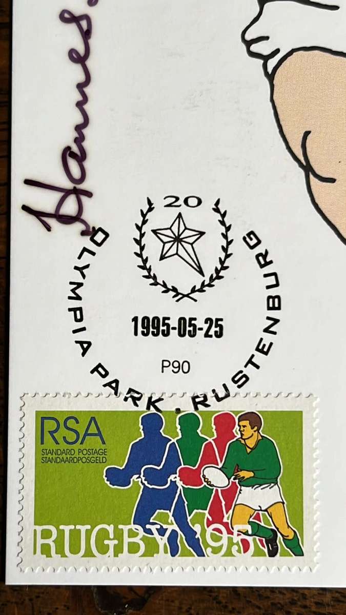 From Hannes Brewis` Collection - 1995 Rugby World Cup Signed Ephemera, details below
