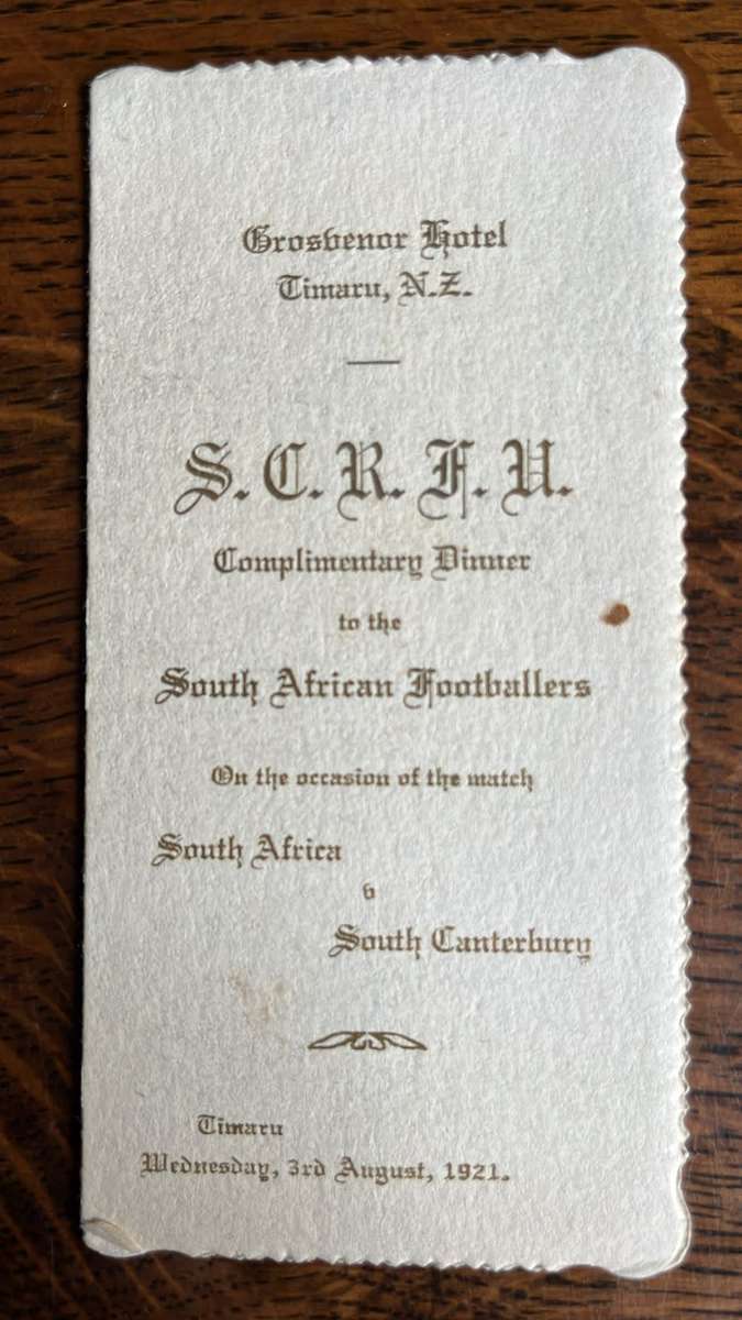 From Morkel`s Collection - 1921 Dinner Menu, details below