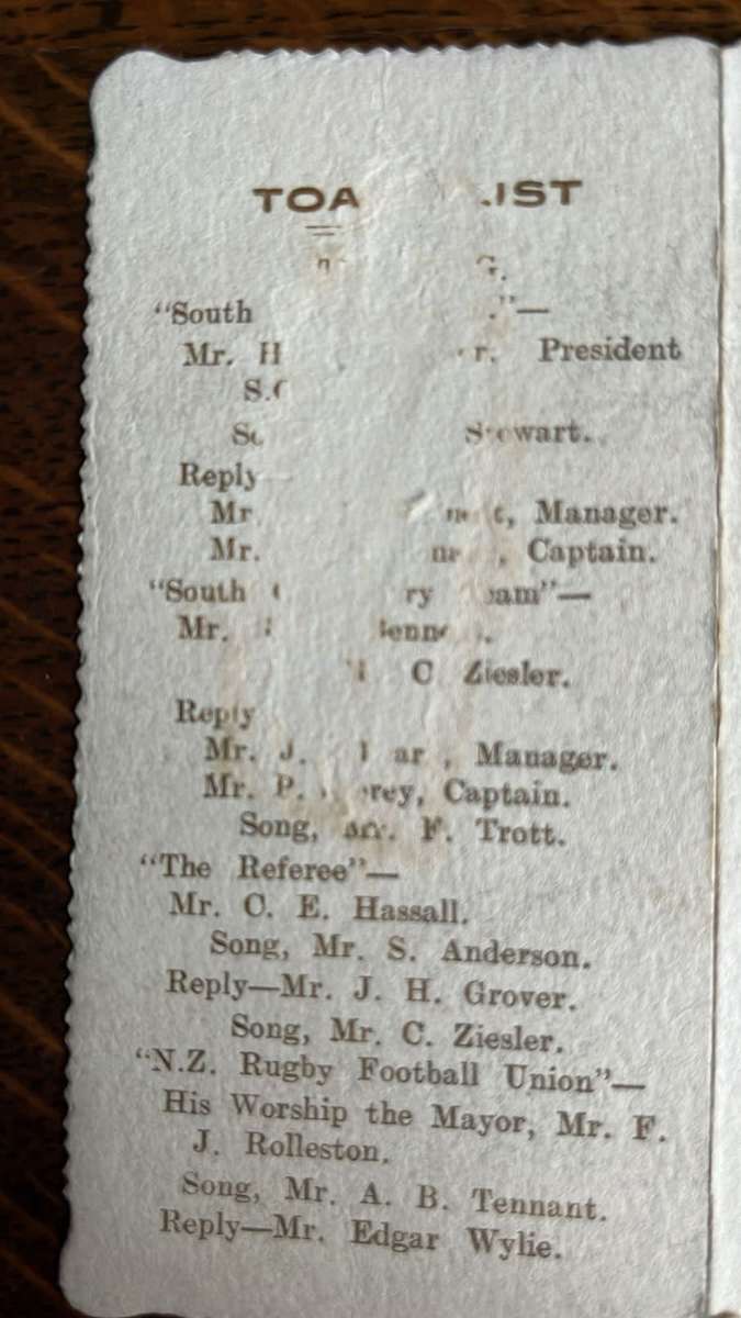 From Morkel`s Collection - 1921 Dinner Menu, details below