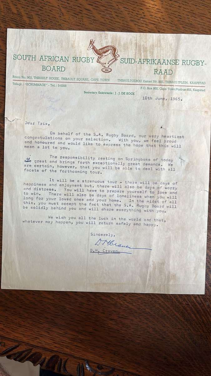 Interesting Ephemera - 1965 Letter from Doc to Trix, details below