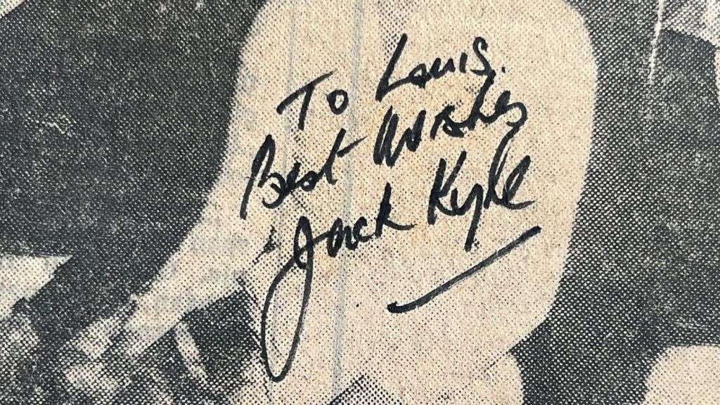 1951 Signed Newspaper Cutting, Three Top Rugby Players, details below