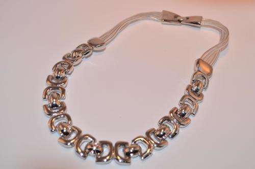 Necklace - Silver Pewter Square