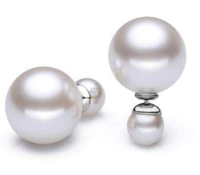 Double Side Pearl Earrings. Cute Candy Plasticine Big Ball Stud Earings