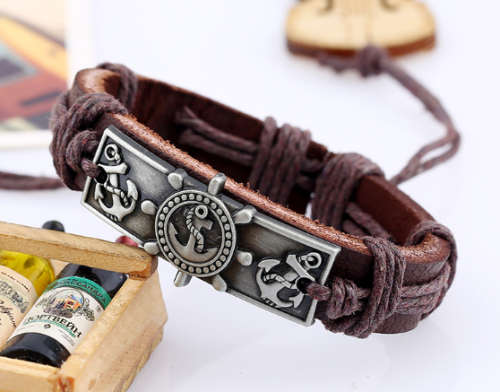 Hot Anchor Leather Bracelet For Men & Woman