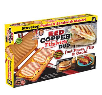 Sandwich Maker(Red Copper Flipwich Duo,Non-Stick Grilled Sandwich and Panini Maker)