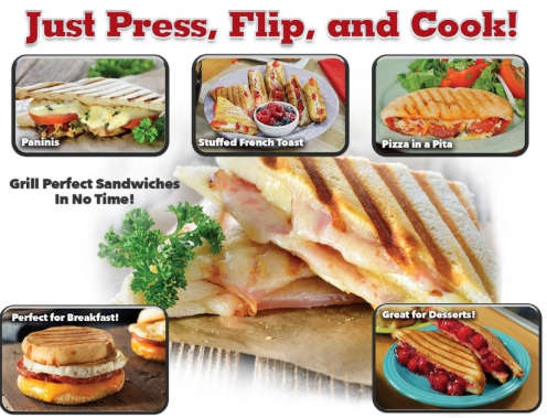 Sandwich Maker(Red Copper Flipwich Duo,Non-Stick Grilled Sandwich and Panini Maker)