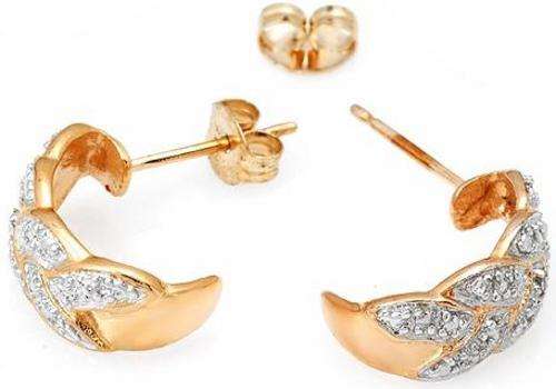 Brand New 14K/925 DIAMOND EARRINGS