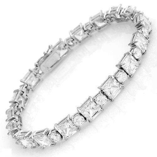 Sterling Silver 40.50ctw Sparkling Bracelet