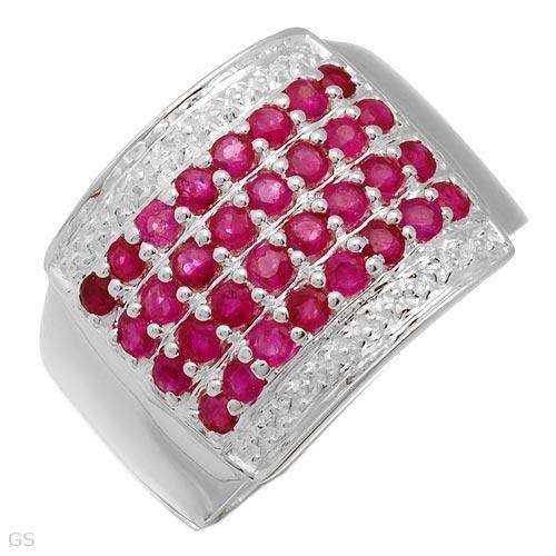 1.60CTW Genuine Ruby 925 Sterling Silver Cocktail Ring