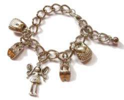 Ladies Handbag and Shoes Bracelet - Rhodium EP