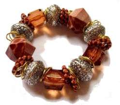 Chunky Brown Stretchy Bracelet