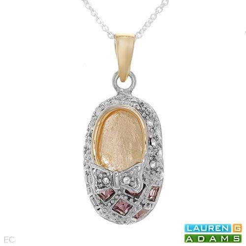 Lauren G Adams 925 Silver BABY SHOE Pendant Necklace