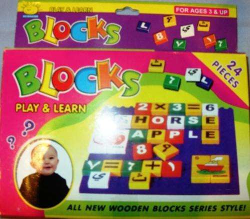 Learning Puzzle Blocks - 3 years up