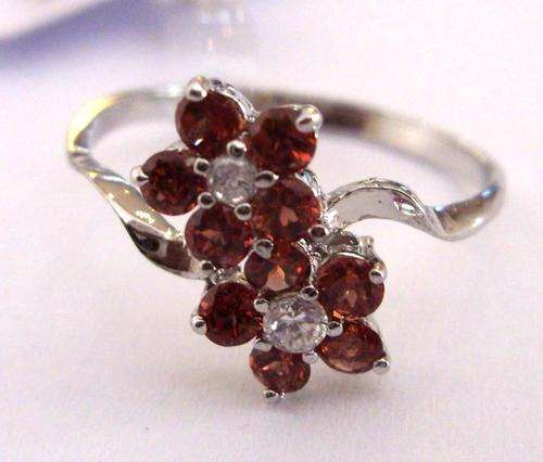 Sterling Silver (925) Genuine Gemstone Ring Size 7 - Valued at $150