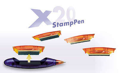 x20 StampPen -  Inventive design write-/stamp instrument