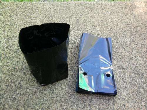 PLANT GROWING BAGS - 1 LITRE - PACK OF 25 - BLACK PLASTIC GROWING BAGS