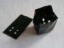 PLANT GROWING BAGS -  2 LITRE - PACK OF 100 - BLACK PLASTIC GROWING BAGS