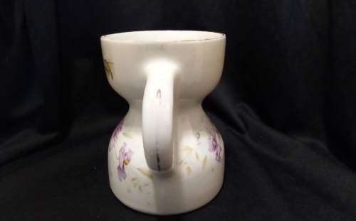 Vintage shaving cup Purple flowers