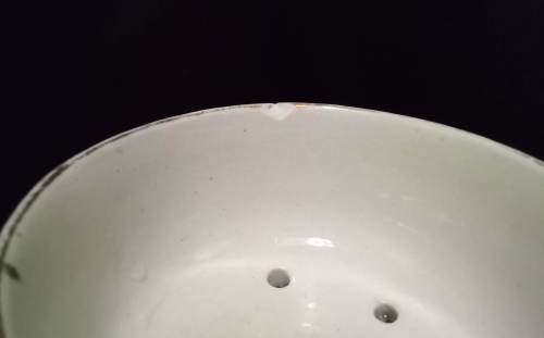 Vintage shaving cup Purple flowers