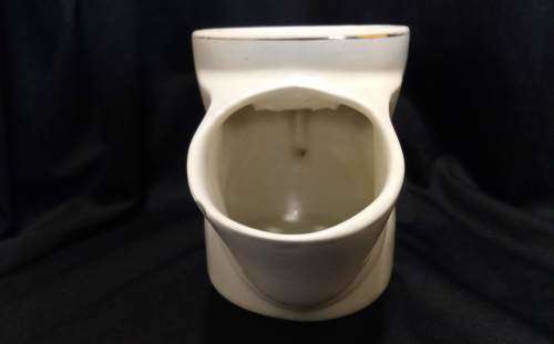 Vintage shaving cup Roses and pansies