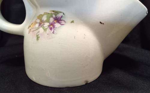 Vintage shaving cup Roses and pansies