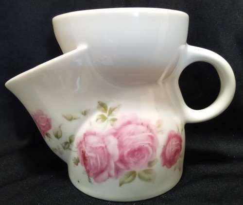 Vintage shaving cup Pink roses