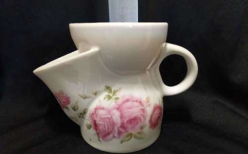 Vintage shaving cup Pink roses