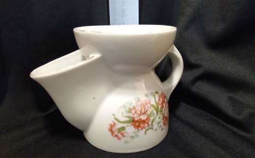 Vintage shaving cup Carnations