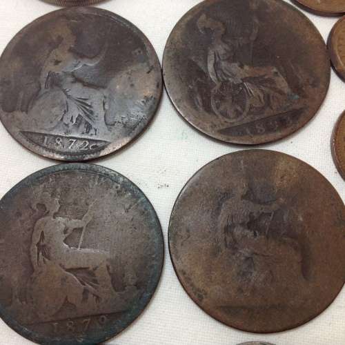 Collectible coins from England 1872 to 1975