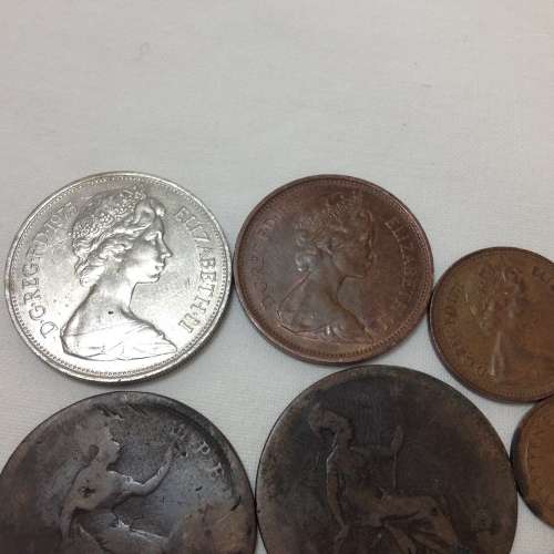 Collectible coins from England 1872 to 1975