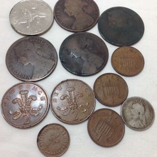 Collectible coins from England 1872 to 1975