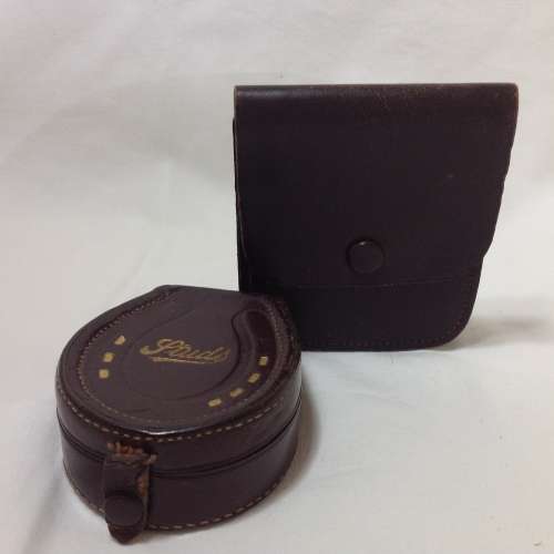 Vintage `Studs` cuff-link holder with contents