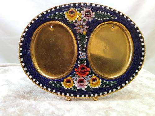 Vintage micro mosaic picture frame