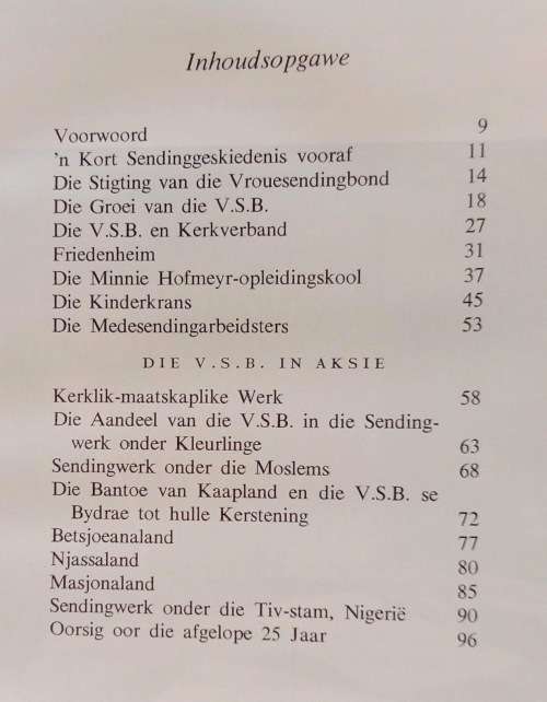 Vroue sending bond 1889 tot 1964