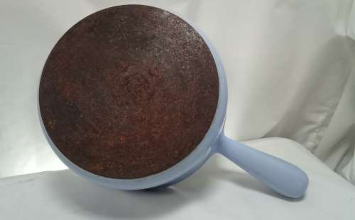 Vintage cast iron and enamel pot - Made in Holland - display item