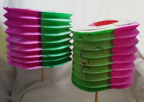 Two large Vintage paper Lanterns