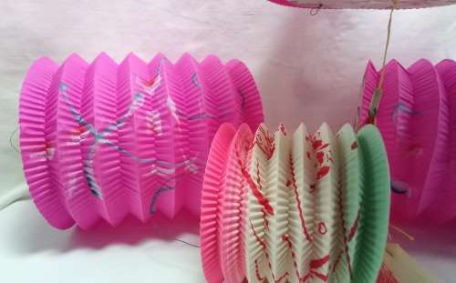 Four Vintage paper Lanterns