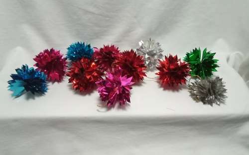 Vintage Christmas tinsel Pom poms