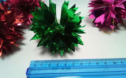 Vintage Christmas tinsel Pom poms