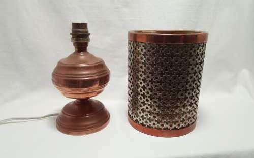 Beautiful copper lamp with shade