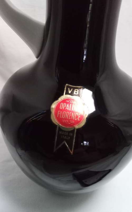 Vintage Empoli Vetreria Barbieri black glass jug/vase
