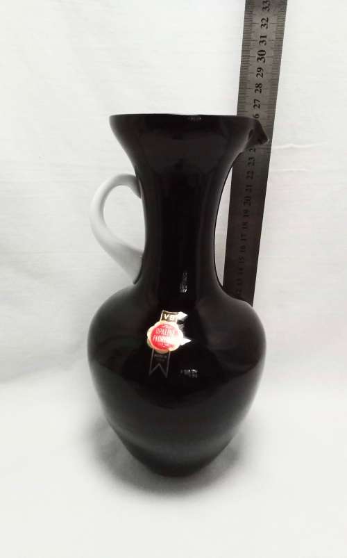 Vintage Empoli Vetreria Barbieri black glass jug/vase